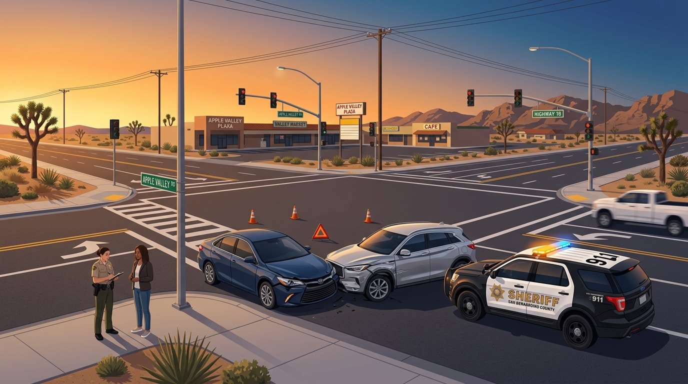 Hero illustration for What to Do After a Car Accident in Apple Valley, CA