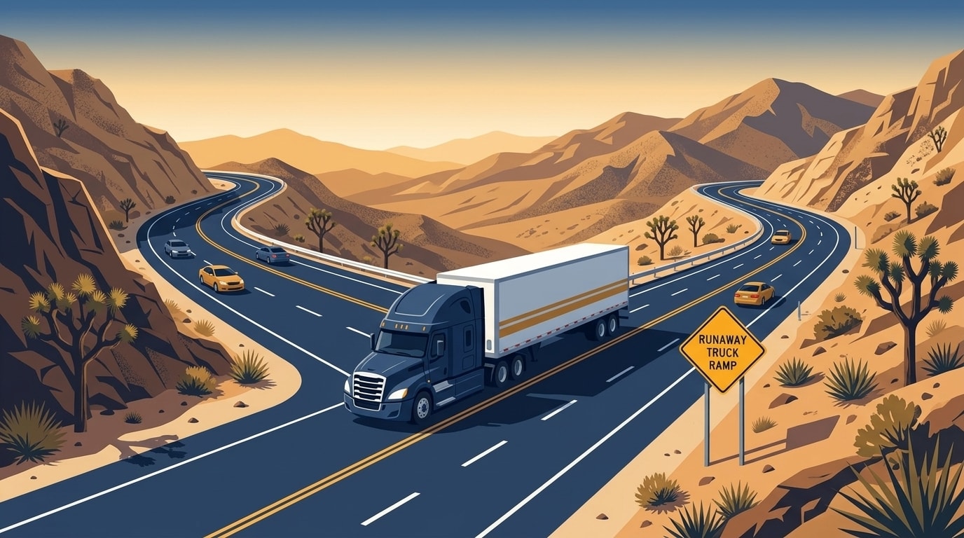 Hero illustration for I-15 Commercial Truck Accidents in Victorville