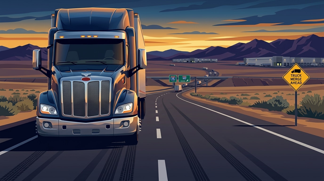 Hero illustration for Truck Accidents on the I-15 in Barstow