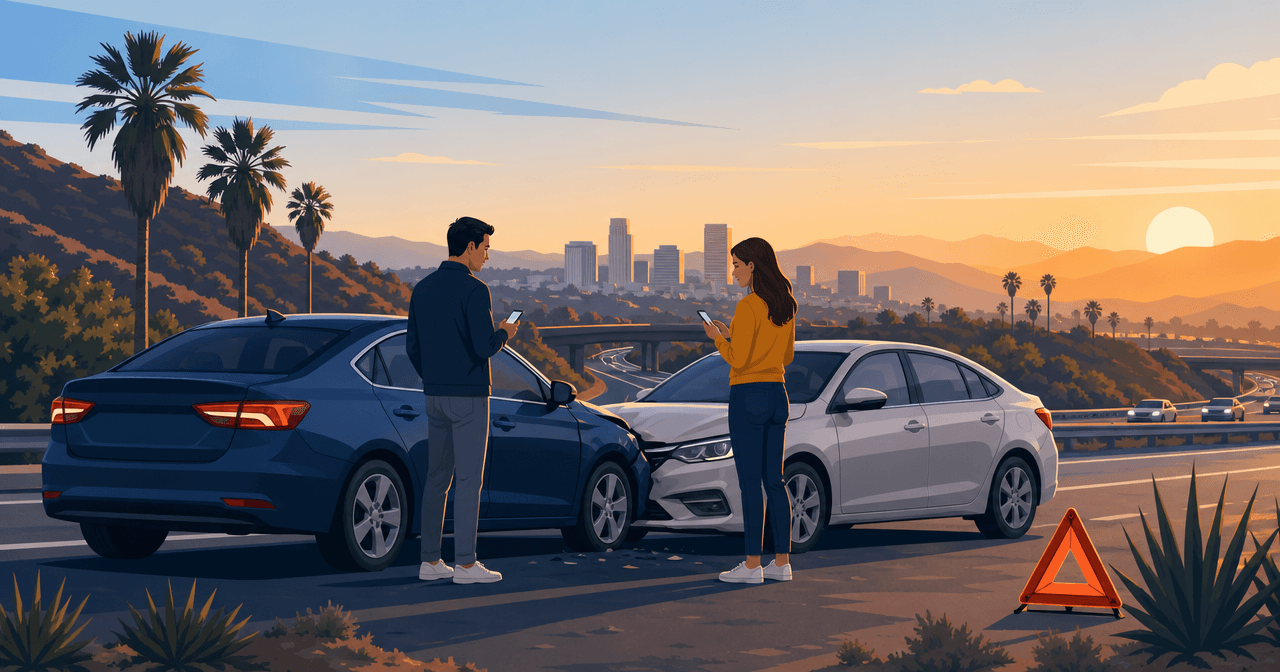 Hero illustration for What To Do After a Car Accident in Victorville