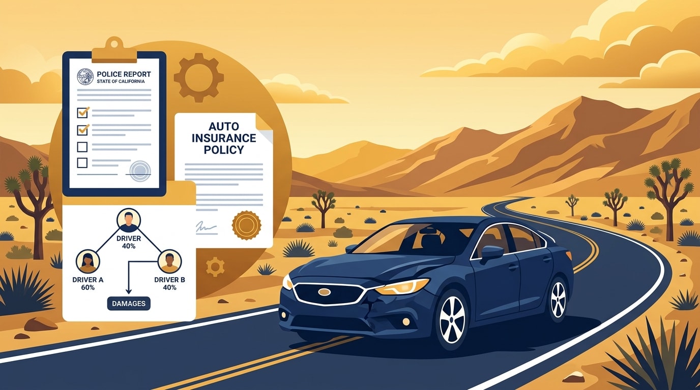 Hero illustration for California Car Accident Claims Guide