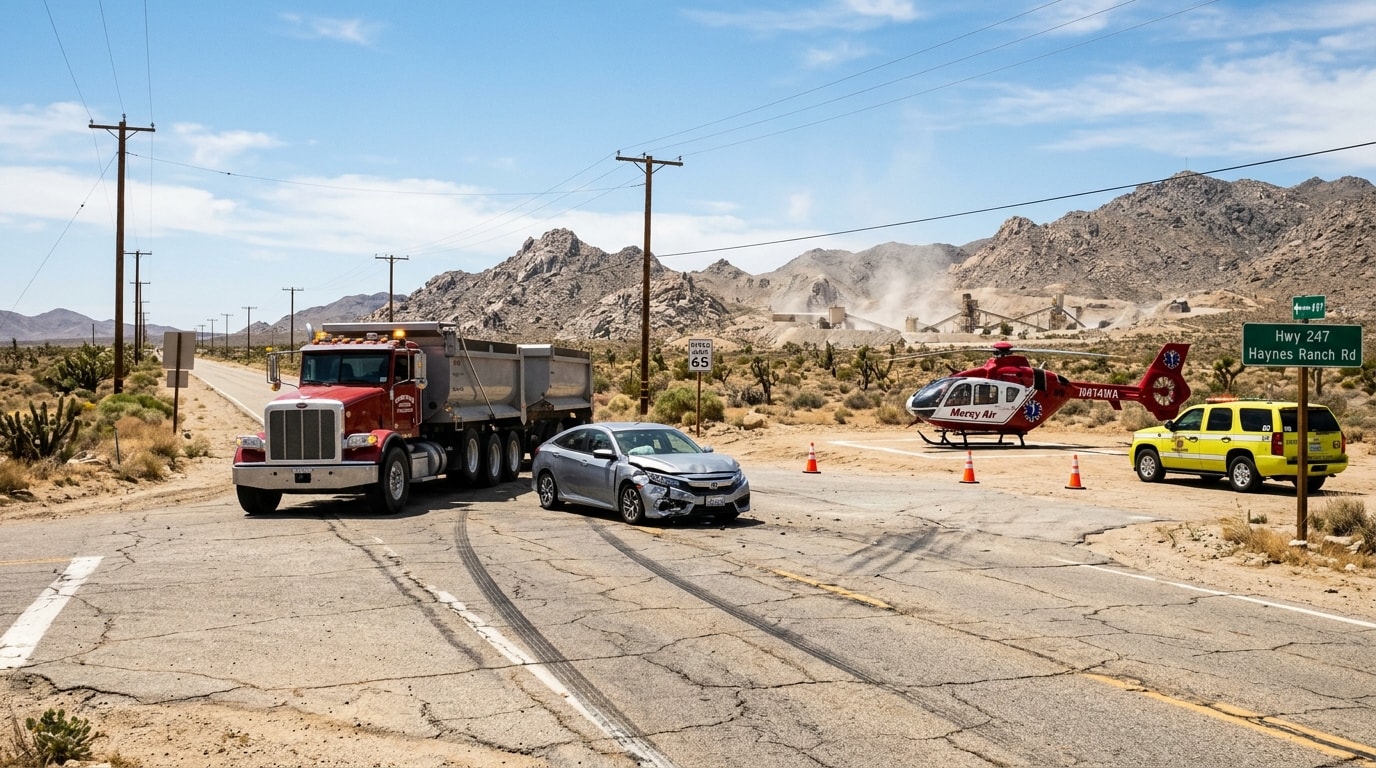 Hero illustration for What to Do After a Car Accident in Lucerne Valley, CA