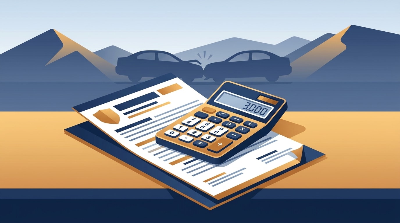 Hero illustration for How Much Is a Car Accident Settlement Worth in California?