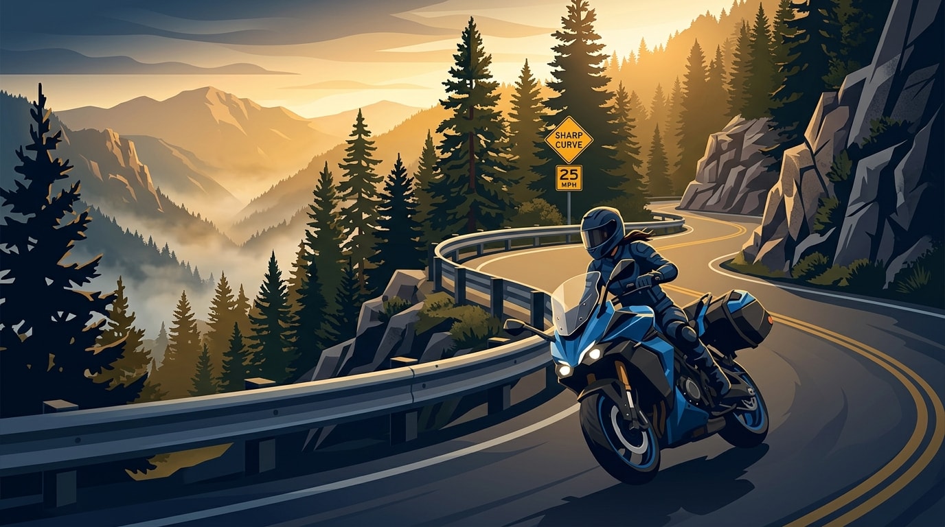 Hero illustration for Motorcycle Accidents in the San Bernardino Mountains