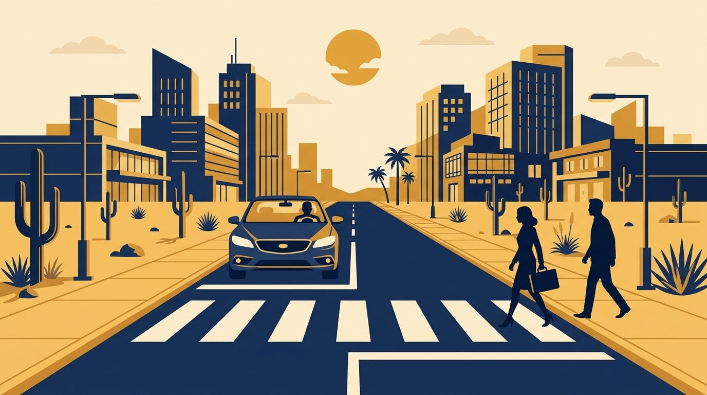 Hero illustration for Pedestrian Accidents in High Desert Retail Zones