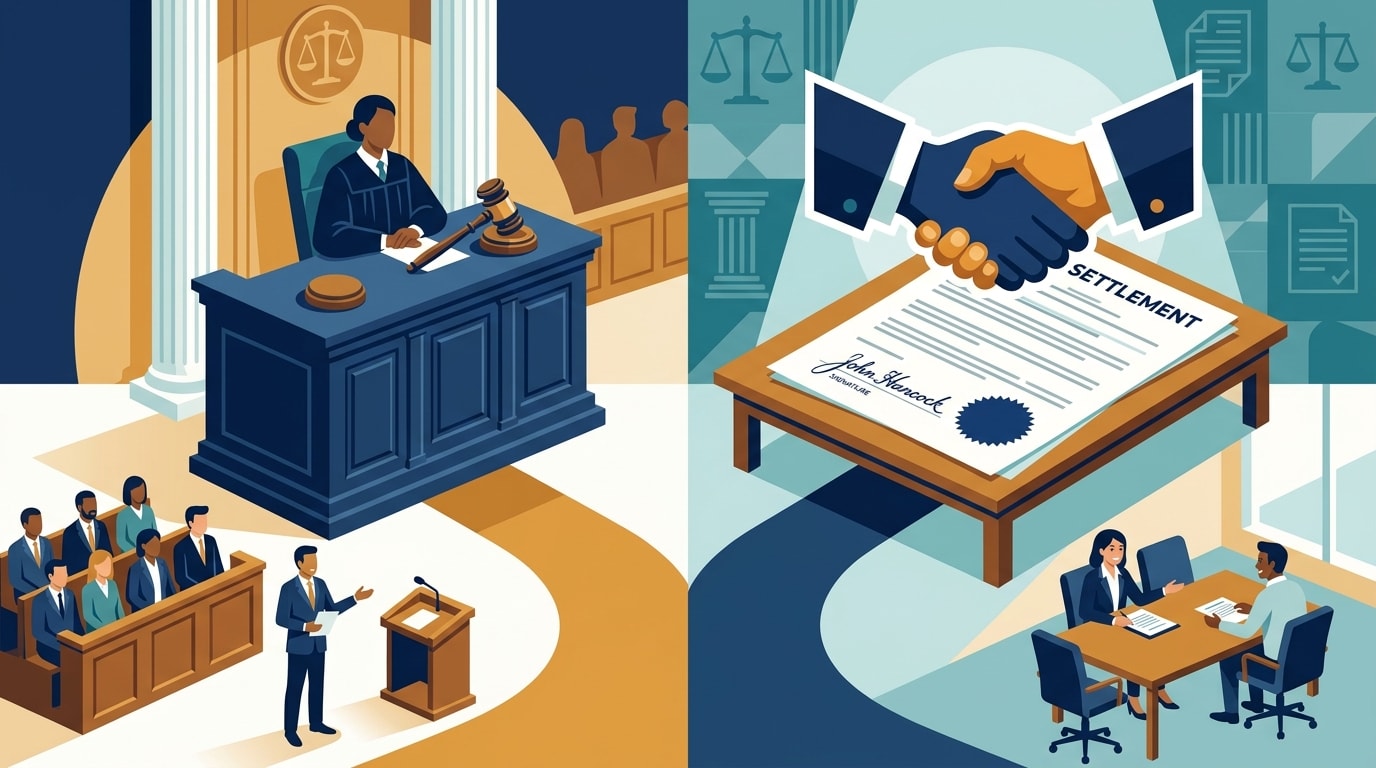 Hero illustration for Will My Personal Injury Case Go to Trial in California?
