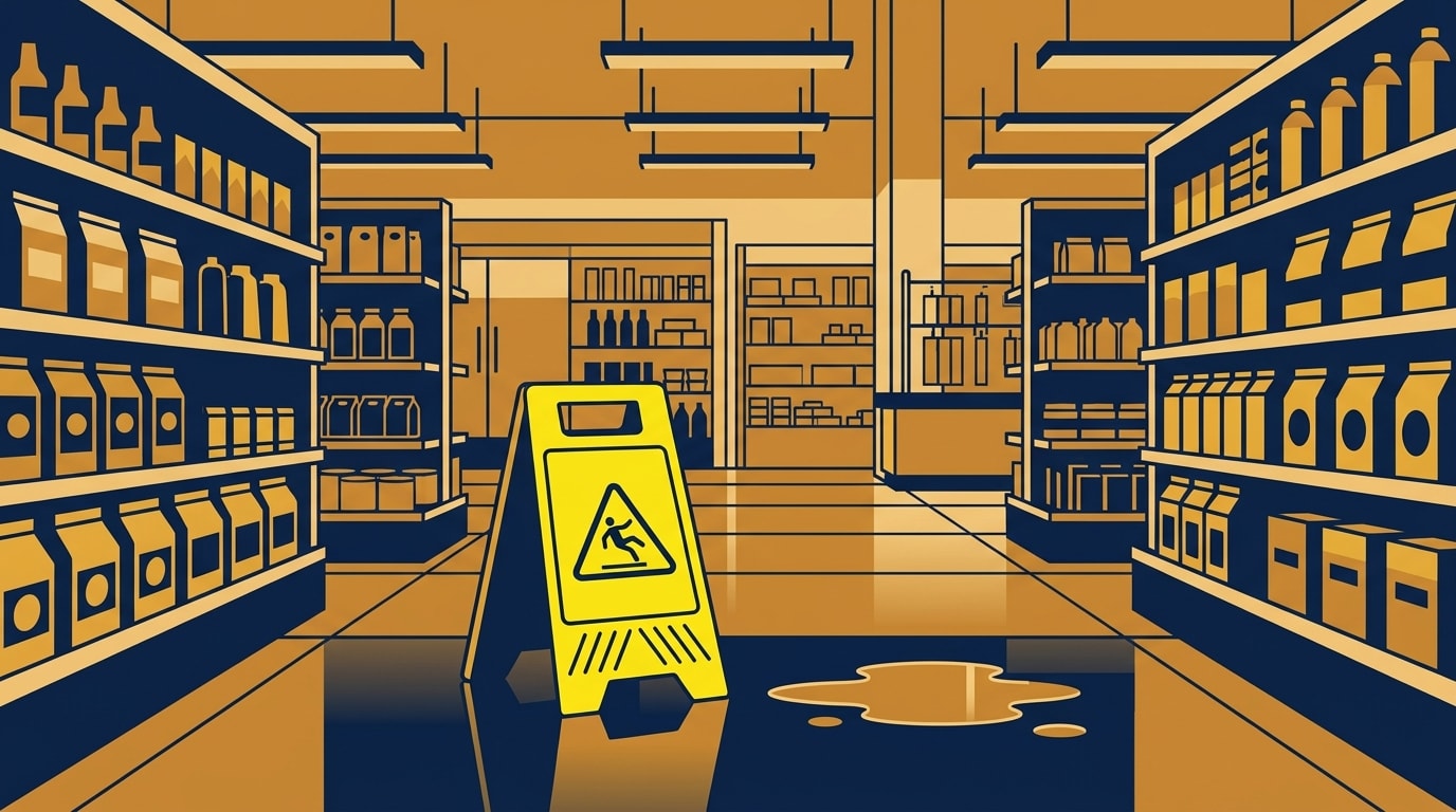 Hero illustration for Slip and Fall Hazards in Victorville Retail Stores