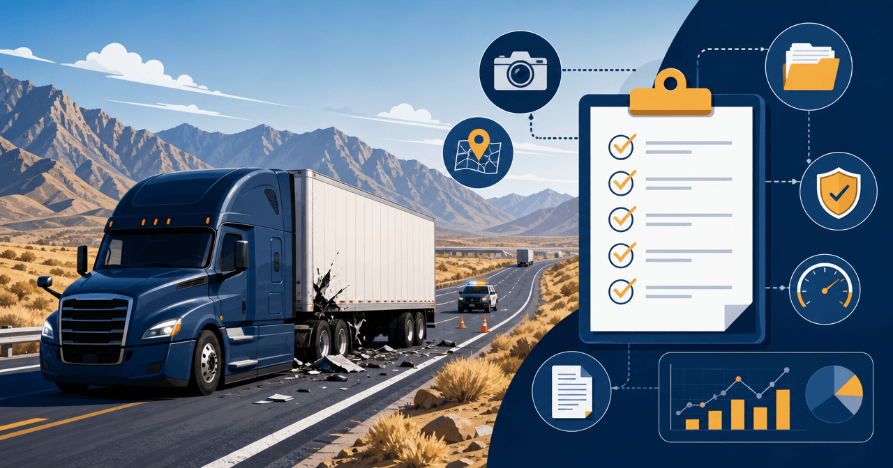 Hero illustration for Truck Accident Evidence Checklist
