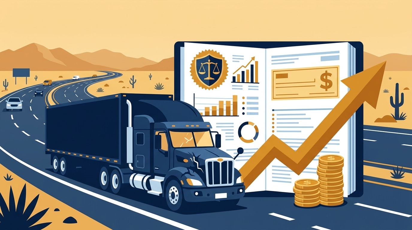 Hero illustration for Average Truck Accident Settlement in California