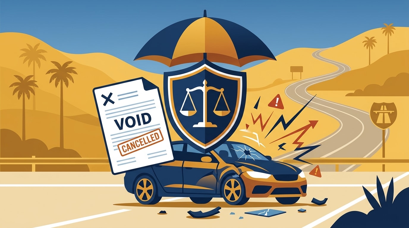 Hero illustration for What Happens If the At-Fault Driver Is Uninsured in California?